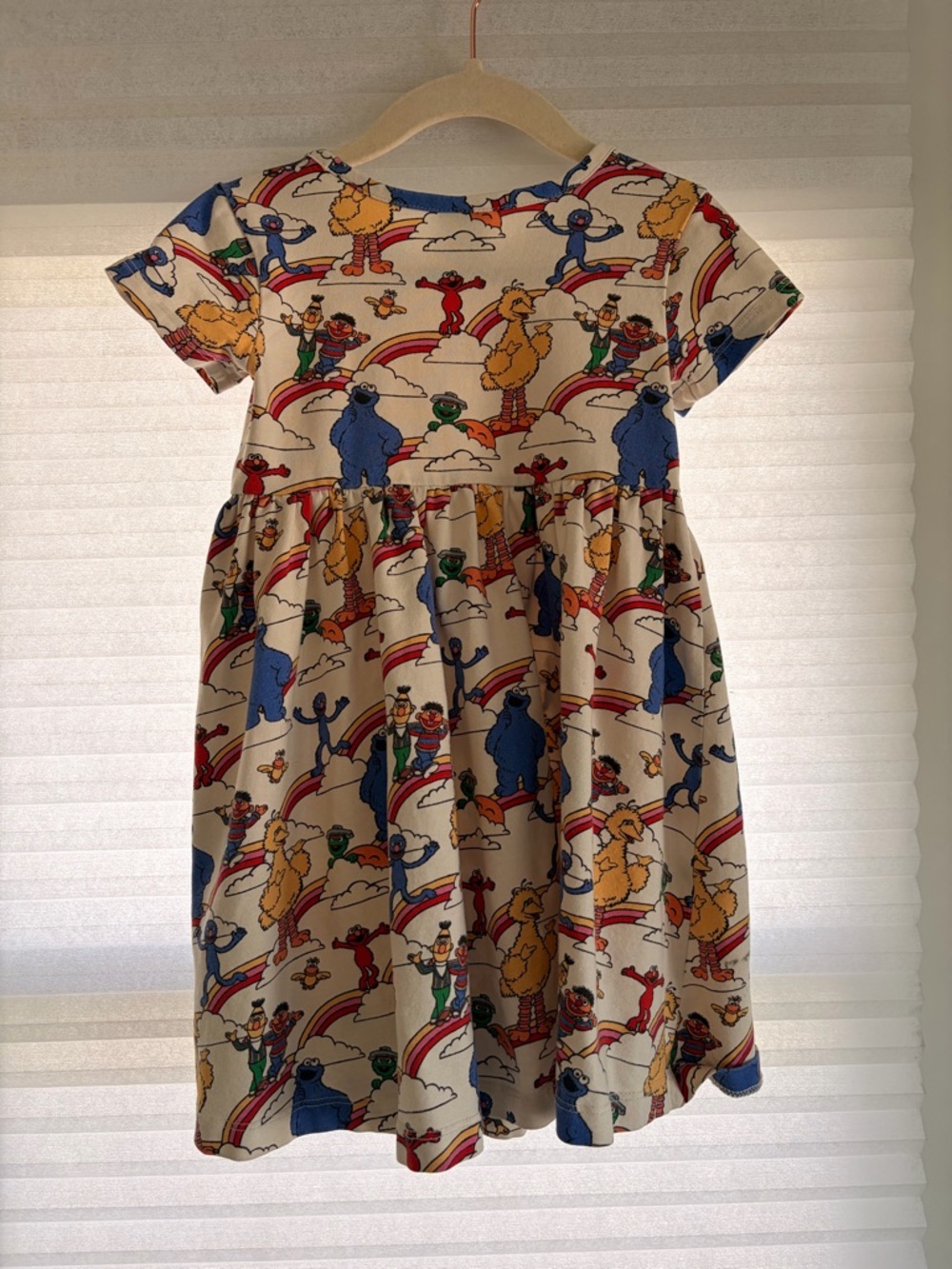 Hanna Anderson Sesame Street Dress with Colorful Character Print